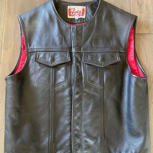 Leather Vest motorcycle XL